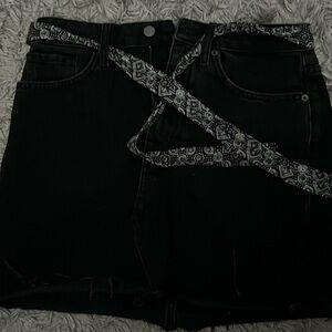 SUPERDRY Black Denim Skirt with Bandana Belt (Never Worn just without tag)